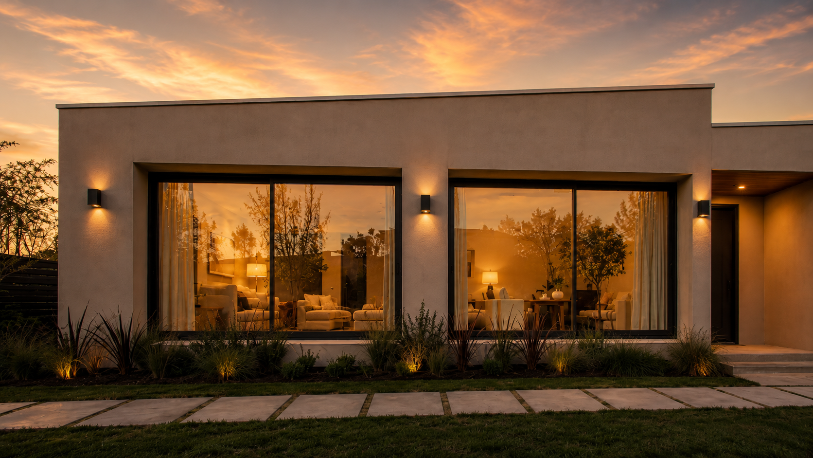 Vivienda con aberturas de aluminio instaladas — La Alameda, Canning, Zona Sur
